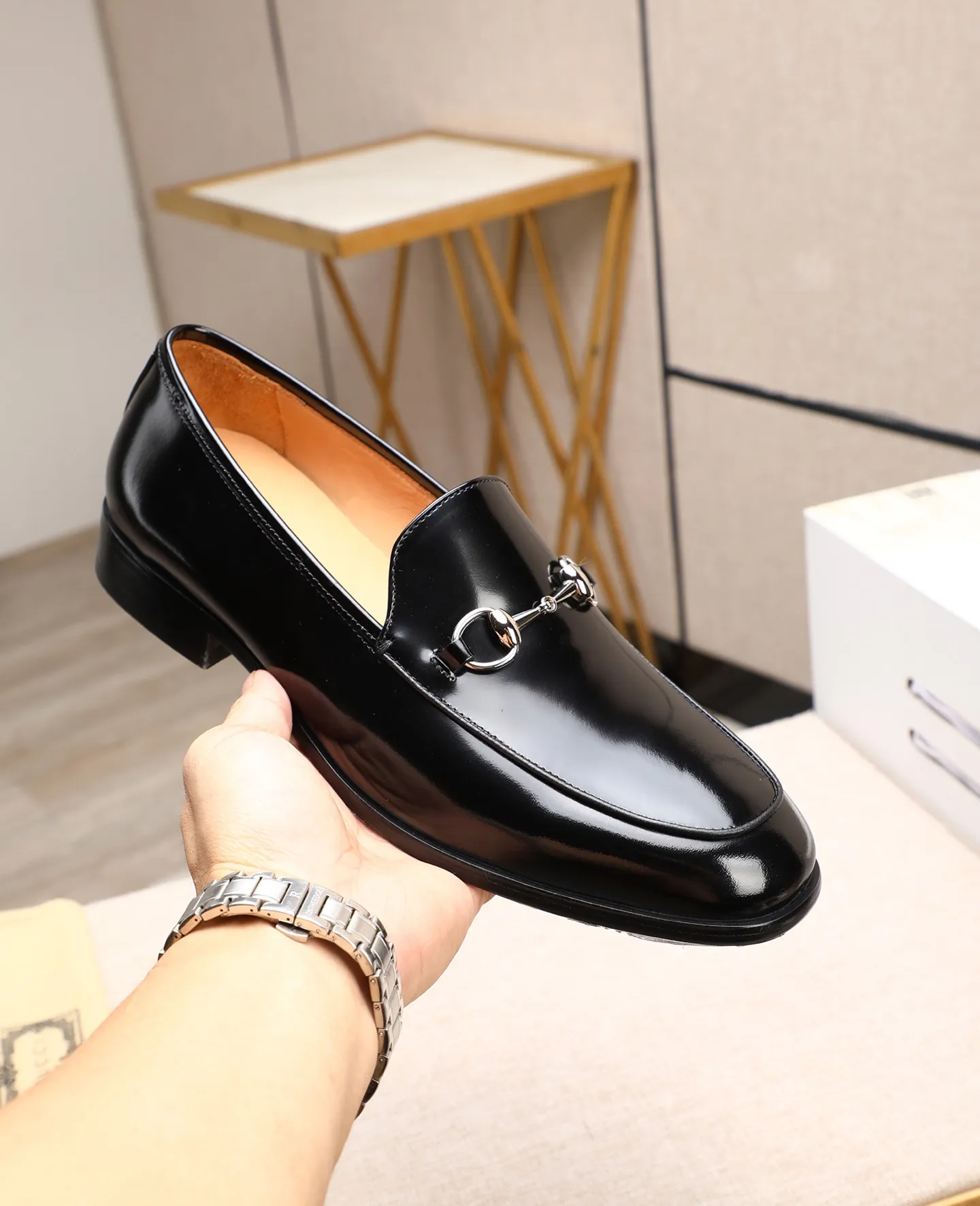 Men's shoes 💰620 📛📛Original version (water-dyed cowhide) Gucci GUCCI official website formal shoes 🌀 Italy 🇮🇹 imported cowhide ➕ top imported water-dyed cowhide lining 💋 fine handmade original bottom, the real thing looks better when photographed in person Standard size 39-44 (38 45 customized)